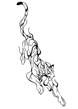 Abstract Tiger Illustration
