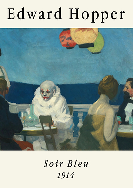Edward Hopper's Soir Bleu Painting