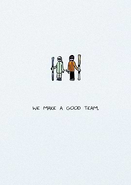 Ski Team Illustration