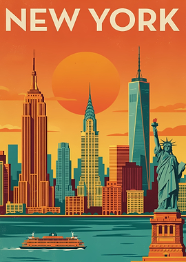 New York City Travel Poster