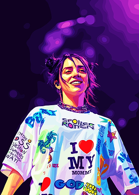Billie Eilish Pop Art Portrait