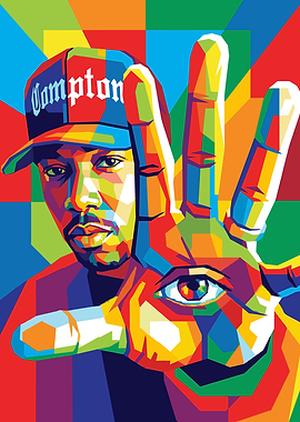 Eazy-E Colorful Pop Art Portrait