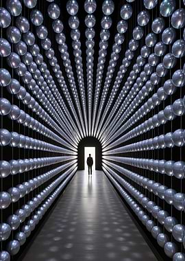 Tunnel of Spheres with Figure