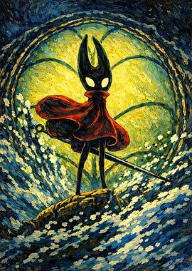 Hollow Knight Van Gogh Style Painting