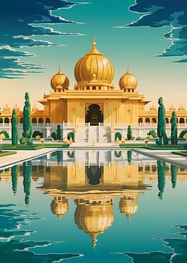 Golden Palace Reflection