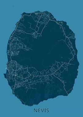 Nevis Island Map