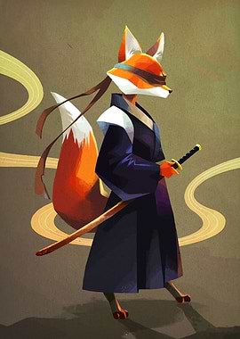 Fox Samurai Warrior