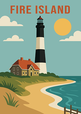 Fire Island Travel Poster