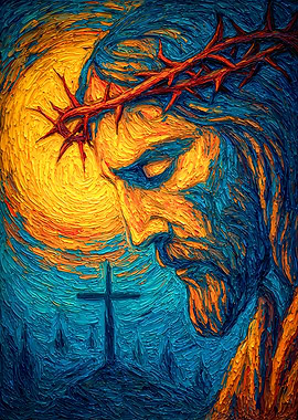 Jesus Christ Impasto Painting