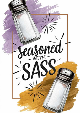 Seasoned with Sass Salt Shaker Art