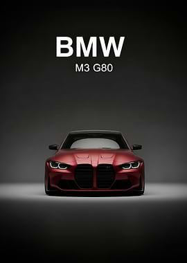 BMW M3 G80 Front poster