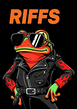 Cool Frog with Leather Jacket