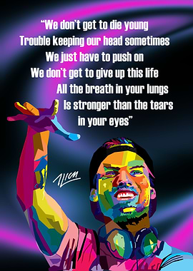 Avicii Wpap Artwork with quote