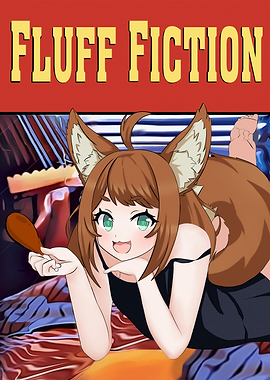 Fluff Fiction Anime Girl with Chicken