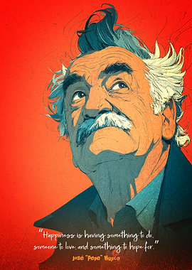 José 'Pepe' Mujica Portrait with Quote