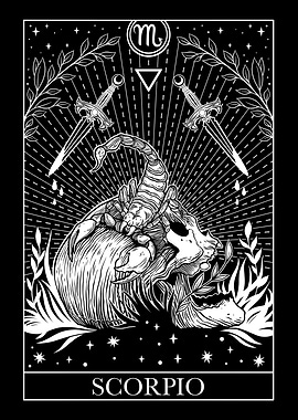 Scorpio Zodiac Sign Tarot card