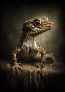 Detailed Gecko Portrait