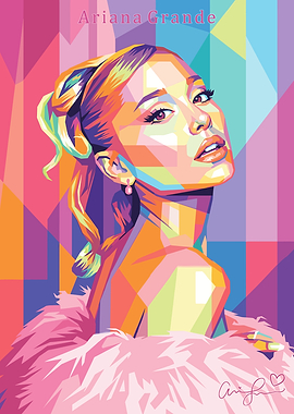 Ariana Grande Pop Art Portrait