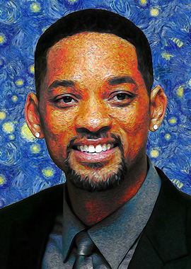 Will Smith Starry Night Portrait