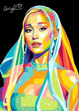 Ariana Grande Pop Art Portrait
