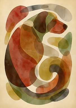 Abstract Dog Art