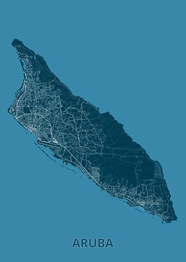 Aruba Island Map