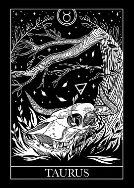 Taurus Zodiac Sign Tarot card
