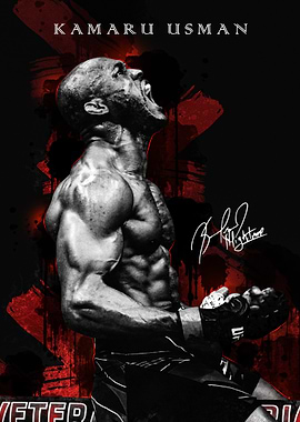 Kamaru Usman MMA Fighter Portrait
