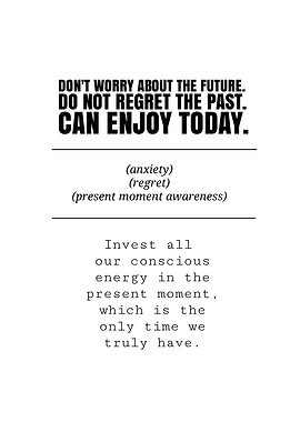 Enjoy Today Motivational Text Art