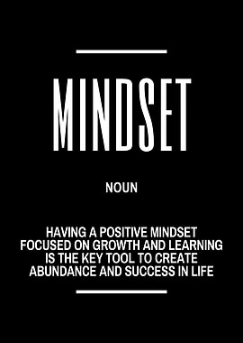 Mindset Definition Black and White