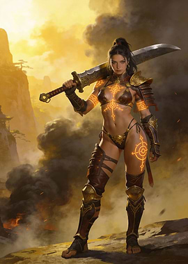 Female Warrior with Sword