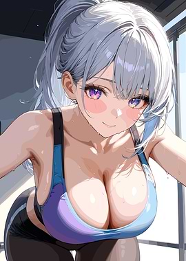 Anime Girl Working Out