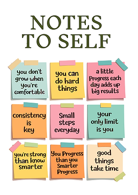 Notes to Self Inspirational Message
