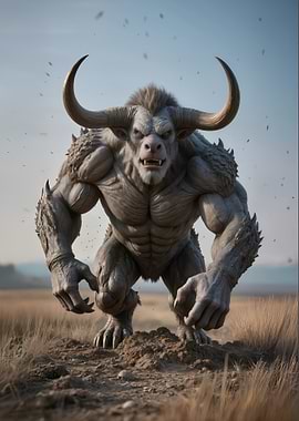 Minotaur in Field
