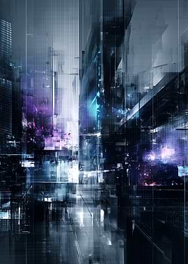 Abstract Cityscape Digital Art