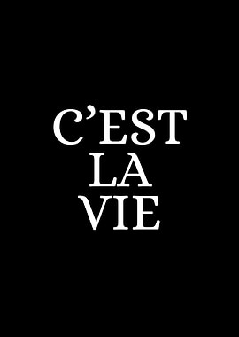 C'est la vie text art
