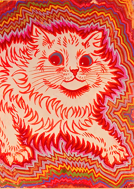 Psychedelic Cat Art