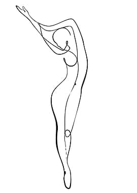 Minimalist Line Art: Dancing Figure