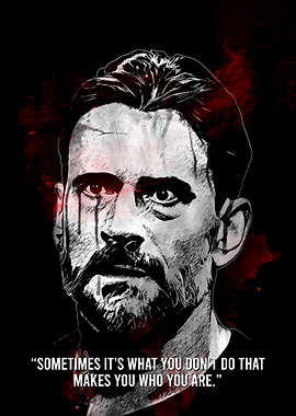 CM Punk Portrait with Quote