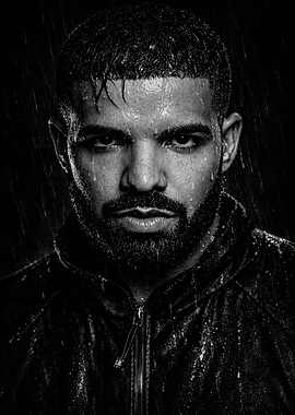 Drake in the Rain, Black and White