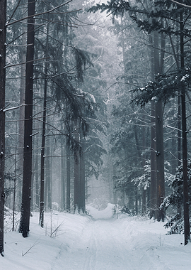 Winter Forest Path