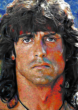 Rambo Portrait in Van Gogh Style