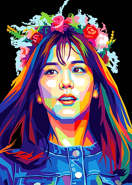 Lisa black pink with Flowers