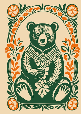 Ornate Bear Illustration