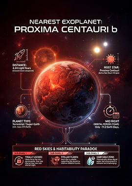Proxima Centauri b Exoplanet Illustration