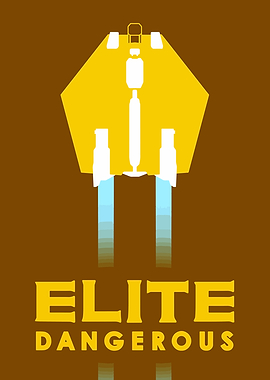 Elite Dangerous Spaceship Minimalist Art