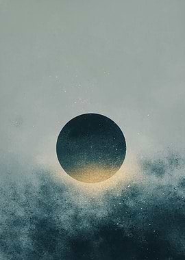 Abstract Circle with Textured Background