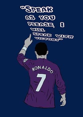 Ronaldo Victory Quote Art
