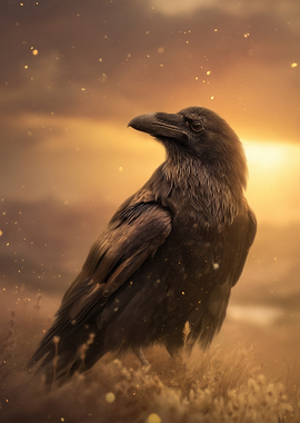 Raven in Golden Light