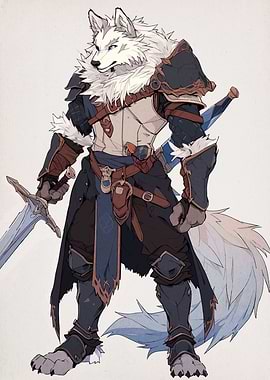 Wolf Warrior with Sword